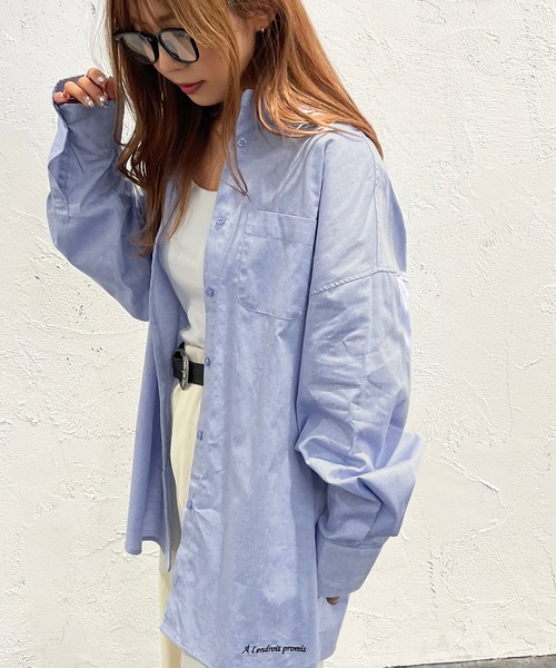 apres jour mignon（アプレジュールミニョン）の「オックスクロスシャツ【ZOZOTOWN限定アイテム】（シャツ/ブラウス・レディース・ピンク/オフホワイト/ブルー・フリー/X-LARGE）」の13枚目の写真