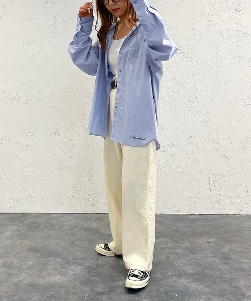 apres jour mignon（アプレジュールミニョン）の「オックスクロスシャツ【ZOZOTOWN限定アイテム】（シャツ/ブラウス・レディース・ピンク/オフホワイト/ブルー・フリー/X-LARGE）」の16枚目の写真