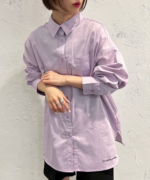 apres jour mignon（アプレジュールミニョン）の「オックスクロスシャツ【ZOZOTOWN限定アイテム】（シャツ/ブラウス・レディース・ピンク/オフホワイト/ブルー・フリー/X-LARGE）」の18枚目の写真
