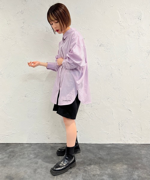 apres jour mignon（アプレジュールミニョン）の「オックスクロスシャツ【ZOZOTOWN限定アイテム】（シャツ/ブラウス・レディース・ピンク/オフホワイト/ブルー・フリー/X-LARGE）」の20枚目の写真