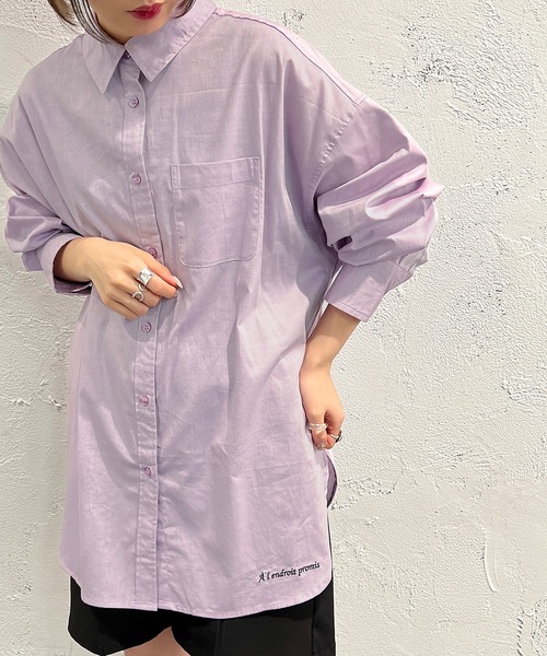 apres jour mignon（アプレジュールミニョン）の「オックスクロスシャツ【ZOZOTOWN限定アイテム】（シャツ/ブラウス・レディース・ピンク/オフホワイト/ブルー・フリー/X-LARGE）」の6枚目の写真