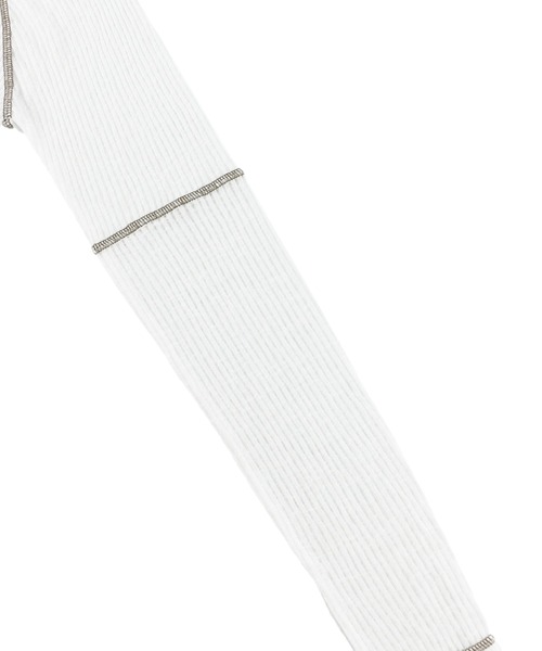 ALEXIA STAM（アリシアスタン）の「Sheer Rib Long Sleeve Top/シアーリブロングスリーブトップ（Tシャツ/カットソー・レディース・ホワイト/ベージュ/ライム・FREE）」の22枚目の写真