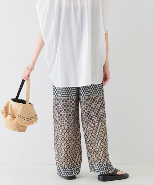 SLOBE IENA(スローブイエナ)の「《追加》パネルパターンイージーパンツ◆(その他パンツ・レディース・ネイビー・38/36)」の9枚目の写真