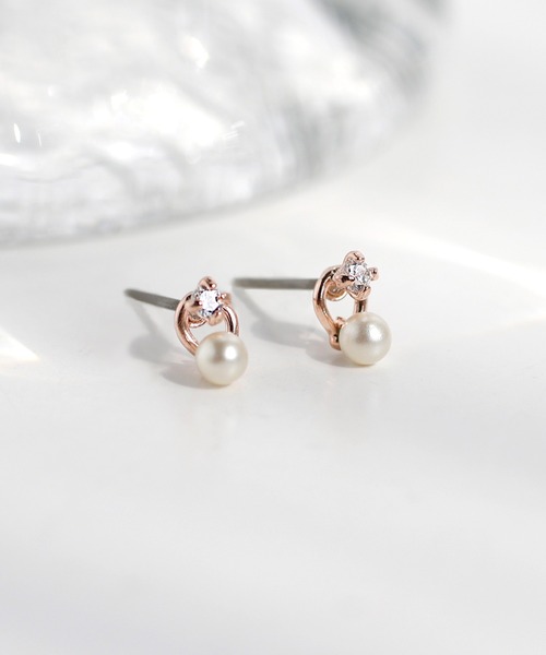 ANEMONE（アネモネ）の「ミニフープピアス[K10]（ピアス（両耳用