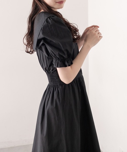 OLIVE des OLIVE（オリーブデオリーブ）の「【WEB限定カラー有】ビッグカラ―ワンピース（ワンピース・レディース・ライトグレー/ブラック/スミクロ/オフホワイト・FREE）」の6枚目の写真