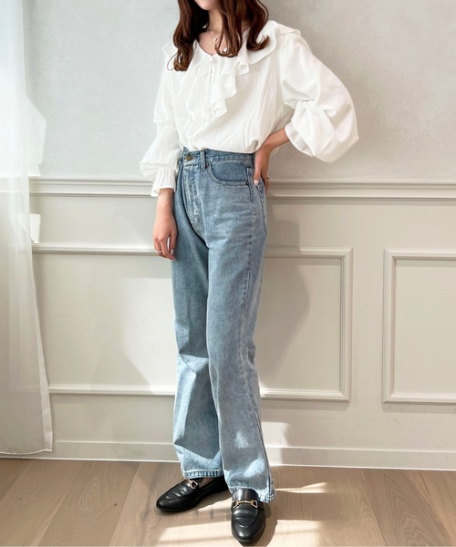 apres jour（アプレジュール）の「ラッフルブラウス【ZOZOTOWN限定アイテム】（シャツ/ブラウス・レディース・オフホワイト/ネイビー/ピンク/ミント/ホワイト系その他/ブラック/ベージュ・X-LARGE/フリー）」の13枚目の写真