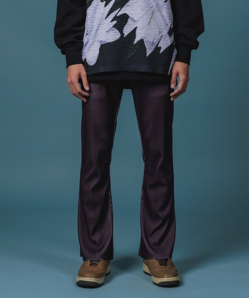 NON TOKYO/ノントーキョー/リブフレアパンツ NONTOKYO