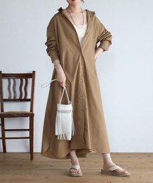 2wayカシュクールシャツワンピース