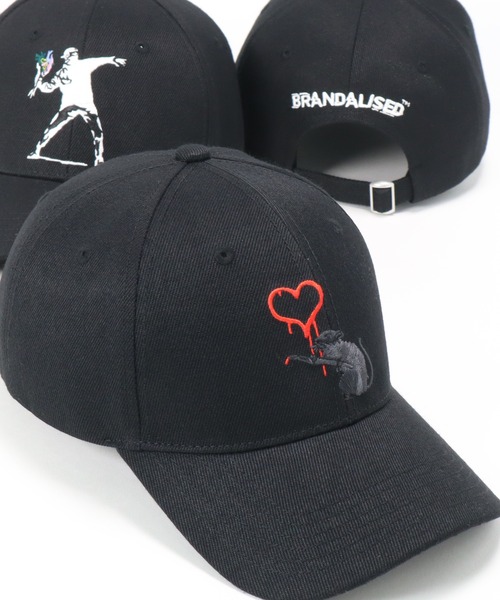 ONSPOTZ（オンスポッツ）の「ブランダライズド バンクシー キャップ ONSPOTZ別注（キャップ・メンズ・ブラック/ブラック系その他/ブラック系その他2/ブラック系その他3・FREE）」の3枚目の写真