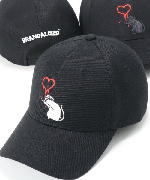 ONSPOTZ（オンスポッツ）の「ブランダライズド バンクシー キャップ ONSPOTZ別注（キャップ・メンズ・ブラック/ブラック系その他/ブラック系その他2/ブラック系その他3・FREE）」の4枚目の写真