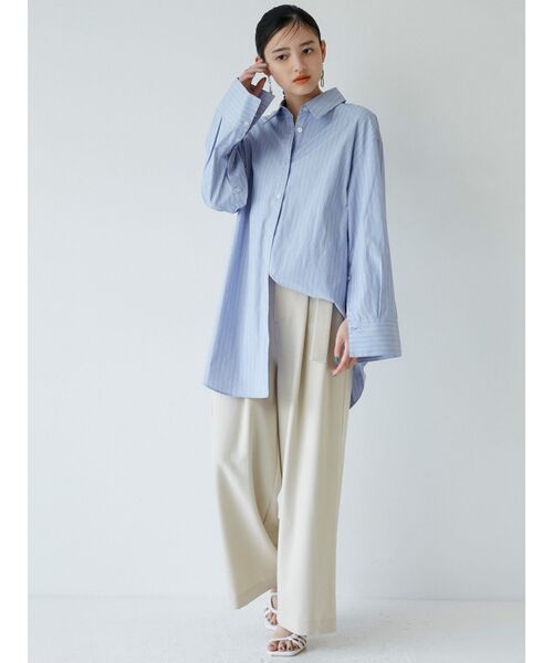 MURUA（ムルーア）の「ワイドスリーブオーバーシャツ（シャツ/ブラウス・レディース・ホワイト/イエロー/その他1・FREE）」の4枚目の写真