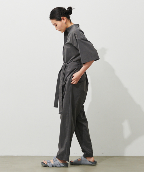 N.O.R.C by the line（ノークバイザライン）の「ナイロンストレッチオールインワン（ワンピース・レディース・ベージュ/ブルー/カーキ/ダークグレー/ブラック・M/S/L）」の22枚目の写真