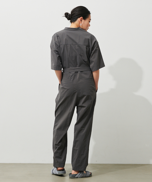 N.O.R.C by the line（ノークバイザライン）の「ナイロンストレッチオールインワン（ワンピース・レディース・ベージュ/ブルー/カーキ/ダークグレー/ブラック・M/S/L）」の19枚目の写真