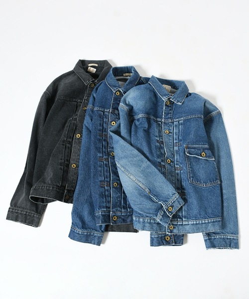 Attick by Johnbull(アティックバイジョンブル)の「【Attick by Johnbull】デニムトラッカージャケット(デニムジャケット・メンズ・ライトインディゴブルー・FREE)」の6枚目の写真