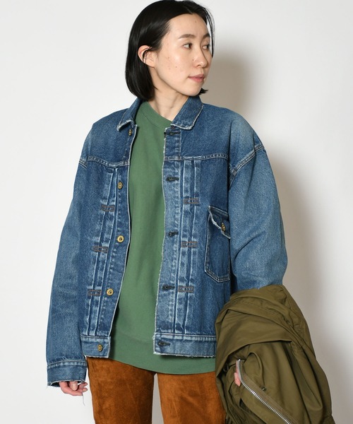 Attick by Johnbull(アティックバイジョンブル)の「【Attick by Johnbull】デニムトラッカージャケット(デニムジャケット・メンズ・ライトインディゴブルー・FREE)」の2枚目の写真