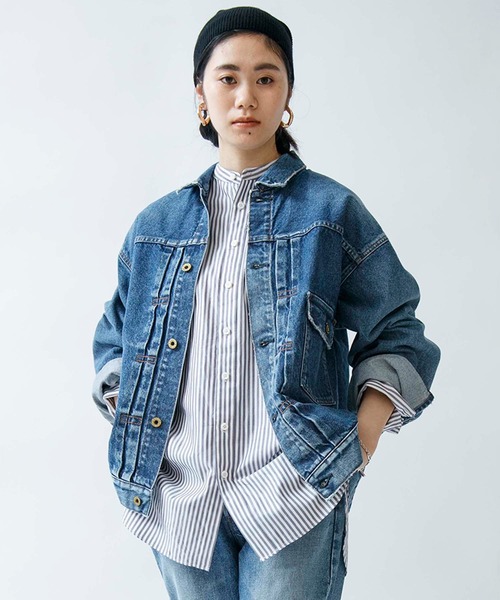 Attick by Johnbull(アティックバイジョンブル)の「【Attick by Johnbull】デニムトラッカージャケット(デニムジャケット・メンズ・ライトインディゴブルー・FREE)」の20枚目の写真