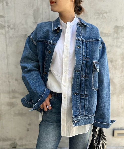 Attick by Johnbull(アティックバイジョンブル)の「【Attick by Johnbull】デニムトラッカージャケット(デニムジャケット・メンズ・ライトインディゴブルー・FREE)」の16枚目の写真