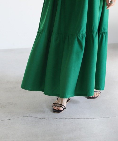 select MOCA(セレクトモカ)の「ティアードギャザーキャミワンピース(ワンピース・レディース・イエロー/グリーン・FREE)」の10枚目の写真