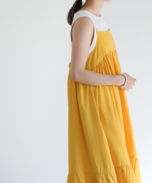 select MOCA(セレクトモカ)の「ティアードギャザーキャミワンピース(ワンピース・レディース・イエロー/グリーン・FREE)」の18枚目の写真