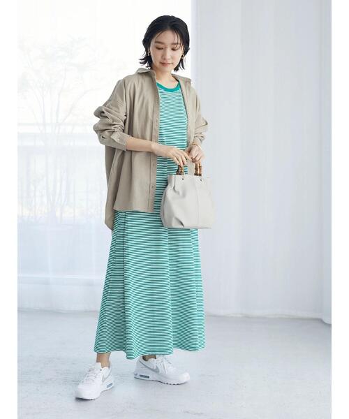 Sugar spoon（シュガースプーン）の「・SUGAR SPOON カタタックボーダーワンピース（ワンピース・レディース・ピンク/ブラック/グリーン・FREE）」の16枚目の写真