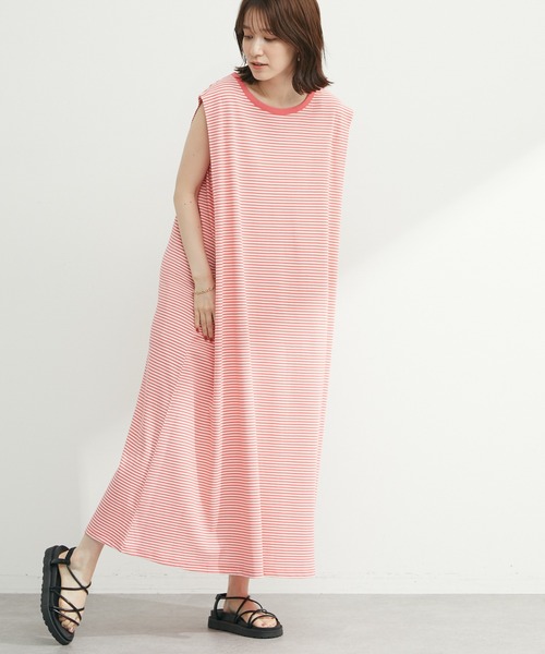 Sugar spoon（シュガースプーン）の「・SUGAR SPOON カタタックボーダーワンピース（ワンピース・レディース・ピンク/ブラック/グリーン・FREE）」の3枚目の写真