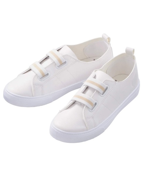 DAY CLOSET（デイ クローゼット）の「レディース 軽量合皮フラットシューズ（スニーカー・レディース・ホワイト/ブラック/ベージュ/グリーン・22.5cm/23.5cm/24.5cm/23.0cm/24.0cm/25.0cm）」の3枚目の写真