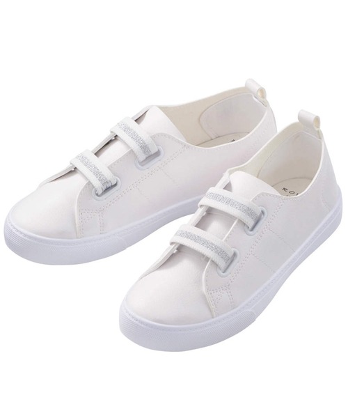 DAY CLOSET（デイ クローゼット）の「レディース 軽量合皮フラットシューズ（スニーカー・レディース・ホワイト/ブラック/ベージュ/グリーン・22.5cm/23.5cm/24.5cm/23.0cm/24.0cm/25.0cm）」の2枚目の写真