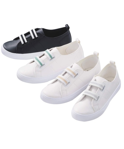 DAY CLOSET（デイ クローゼット）の「レディース 軽量合皮フラットシューズ（スニーカー・レディース・ホワイト/ブラック/ベージュ/グリーン・22.5cm/23.5cm/24.5cm/23.0cm/24.0cm/25.0cm）」の5枚目の写真