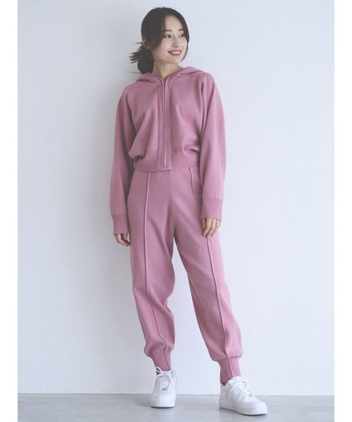 COTORICA(コトリカ)の「【THE DAYZ TOKYO】ニットジョガーパンツ【セットアップ対応】(その他パンツ・レディース・ブラック/ピンク/ブラウン・FREE)」の14枚目の写真