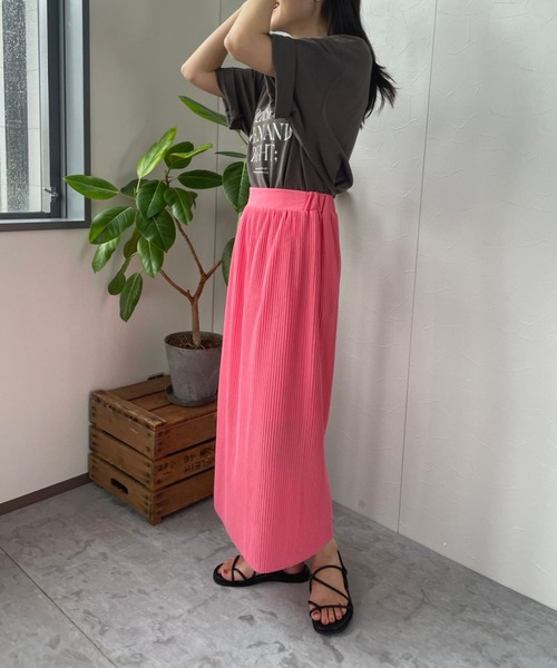 JUGLANS(ユグランス)の「☆ すとんと落ち感。プリーツナロースカート 343120(スカート・レディース・ブラック/ピンク/グリーン・FREE)」の18枚目の写真