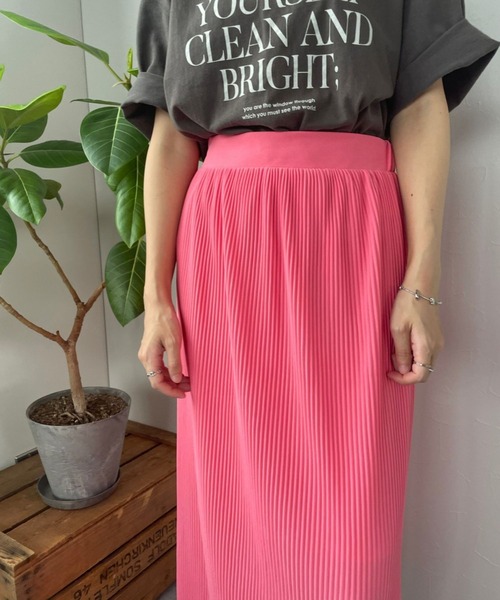 JUGLANS(ユグランス)の「☆ すとんと落ち感。プリーツナロースカート 343120(スカート・レディース・ブラック/ピンク/グリーン・FREE)」の19枚目の写真