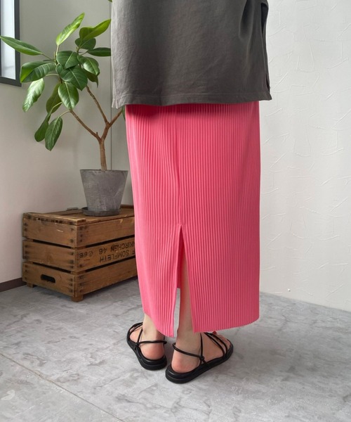 JUGLANS(ユグランス)の「☆ すとんと落ち感。プリーツナロースカート 343120(スカート・レディース・ブラック/ピンク/グリーン・FREE)」の21枚目の写真