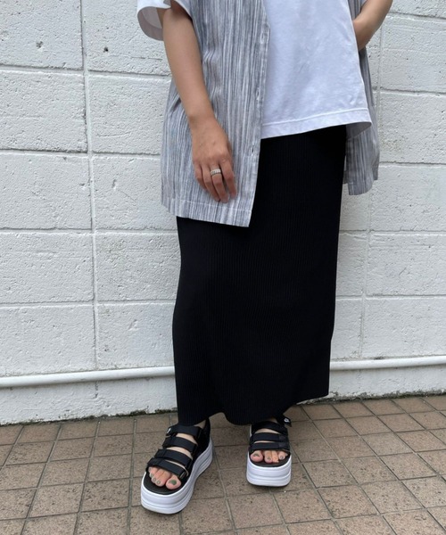 JUGLANS(ユグランス)の「☆ すとんと落ち感。プリーツナロースカート 343120(スカート・レディース・ブラック/ピンク/グリーン・FREE)」の7枚目の写真