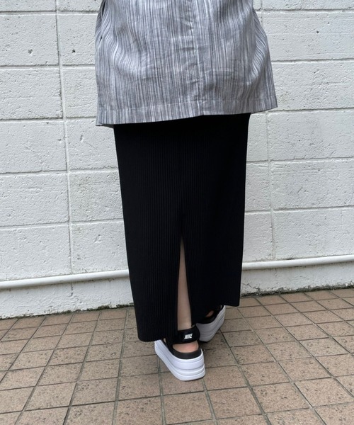 JUGLANS(ユグランス)の「☆ すとんと落ち感。プリーツナロースカート 343120(スカート・レディース・ブラック/ピンク/グリーン・FREE)」の8枚目の写真