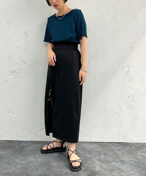 apres jour mignon(アプレジュールミニョン)の「2WAYメロートップス【ZOZOTOWN限定アイテム】(Tシャツ/カットソー・レディース・ブラック/ピンク/ブルー/アイボリー・X-LARGE/フリー)」の22枚目の写真