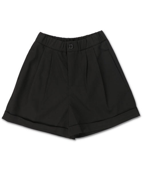 SPINNS(スピンズ)の「センタープレスタック ロールアップショートパンツ(スラックス・レディース・ブラック・ONESIZE)」の12枚目の写真