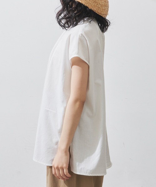 Libra Cue（リブラ キュー）の「フレンチスリーブピンタックブラウス（シャツ/ブラウス・レディース・ホワイト/ブラック/レッド・FREE）」の9枚目の写真