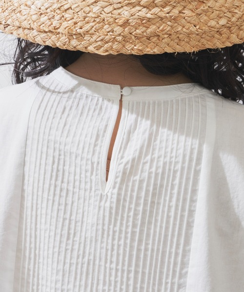 Libra Cue（リブラ キュー）の「フレンチスリーブピンタックブラウス（シャツ/ブラウス・レディース・ホワイト/ブラック/レッド・FREE）」の10枚目の写真