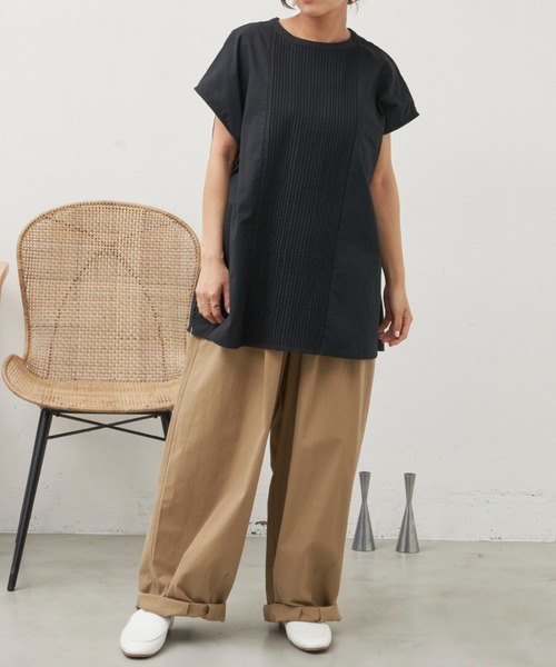 Libra Cue（リブラ キュー）の「フレンチスリーブピンタックブラウス（シャツ/ブラウス・レディース・ホワイト/ブラック/レッド・FREE）」の8枚目の写真