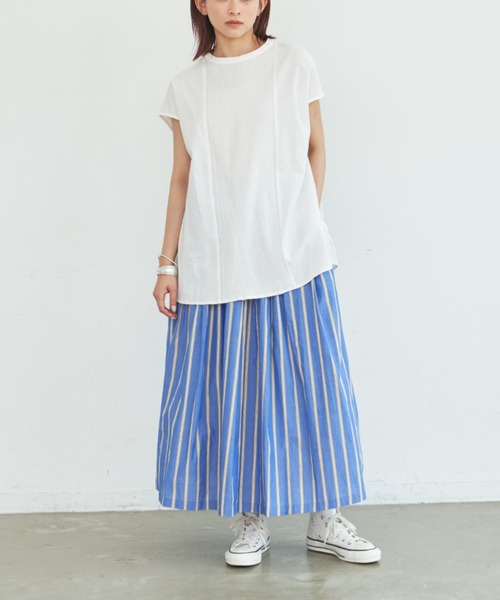 Libra Cue（リブラ キュー）の「フレンチスリーブピンタックブラウス（シャツ/ブラウス・レディース・ホワイト/ブラック/レッド・FREE）」の22枚目の写真