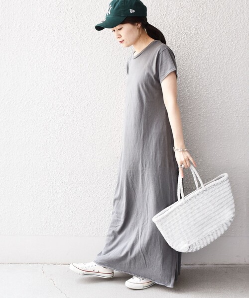 Odub（オーダブ）の「【SHIPS別注】Odub:カラーマキシワンピース◆（ワンピース・レディース・ダークグレー/イエロー/ピンク・ONE SIZE）」の2枚目の写真