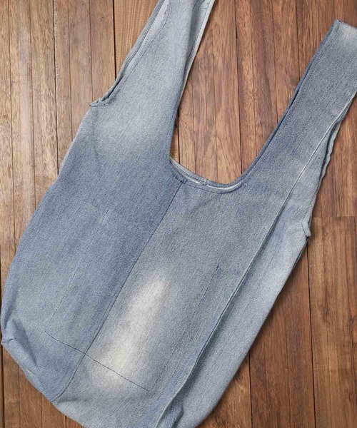 NO WAY(ノーウェイ)の「/DENIM/BAG WITH PRINTING(トートバッグ・メンズ・インディゴブルー・FREE)」の3枚目の写真