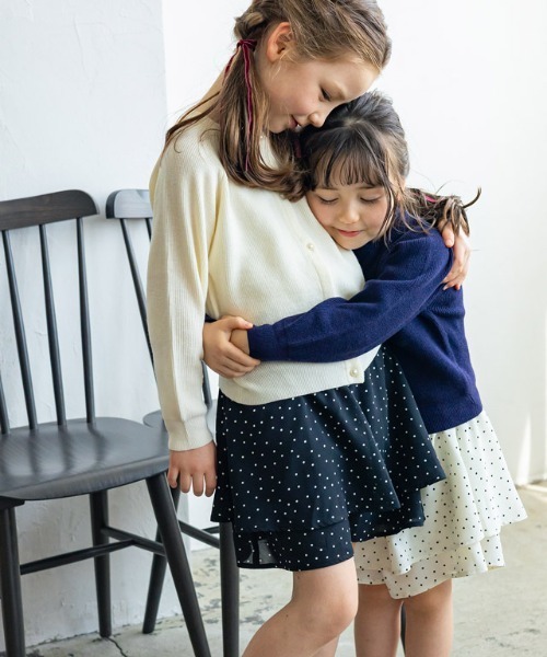 lulpini（ルルピー二）の「kids ドット柄キュロット（その他パンツ・キッズ・オフホワイト/ブラック・S/M/L）」の6枚目の写真