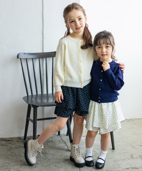 lulpini（ルルピー二）の「kids ドット柄キュロット（その他パンツ・キッズ・オフホワイト/ブラック・S/M/L）」の10枚目の写真