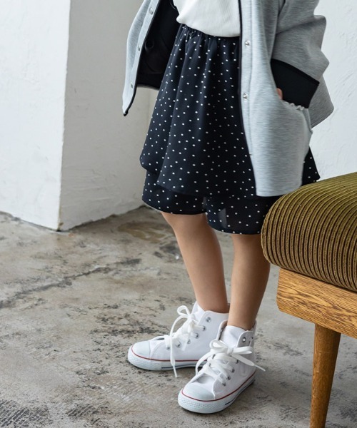 lulpini（ルルピー二）の「kids ドット柄キュロット（その他パンツ・キッズ・オフホワイト/ブラック・S/M/L）」の7枚目の写真