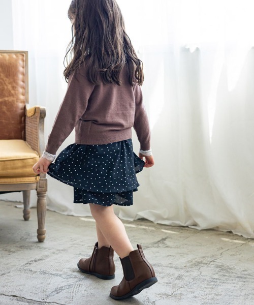 lulpini（ルルピー二）の「kids ドット柄キュロット（その他パンツ・キッズ・オフホワイト/ブラック・S/M/L）」の15枚目の写真