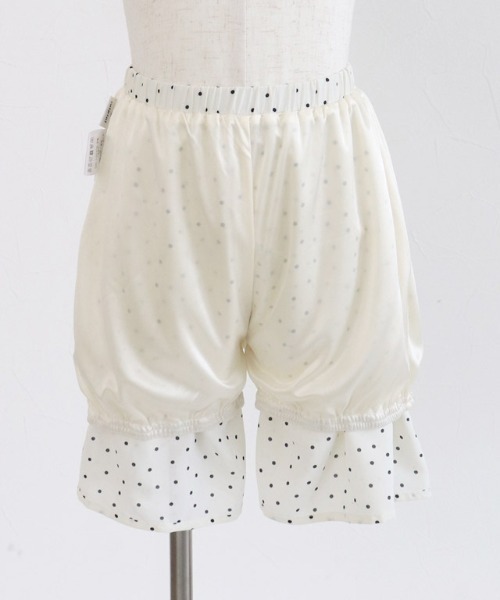 lulpini（ルルピー二）の「kids ドット柄キュロット（その他パンツ・キッズ・オフホワイト/ブラック・S/M/L）」の16枚目の写真