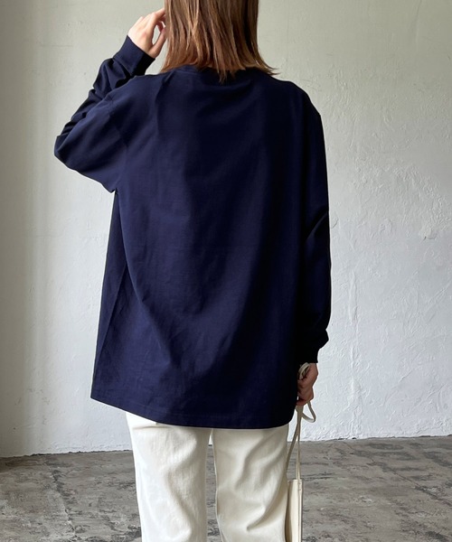 LIAN(リアン)の「ウェーブロゴロンT(Tシャツ/カットソー・レディース・ブラック/ネイビー/レッド/オフホワイト/ピンク/グリーン/ライトベージュ・FREE)」の21枚目の写真