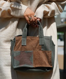 AVIREX | ≪WEB&DEPOT限定≫FAKE SUEDE COMBI REMAKE MINI TOTE BAG/ フェイクスエードコンビリメイクミニトートバッグ(トートバッグ)