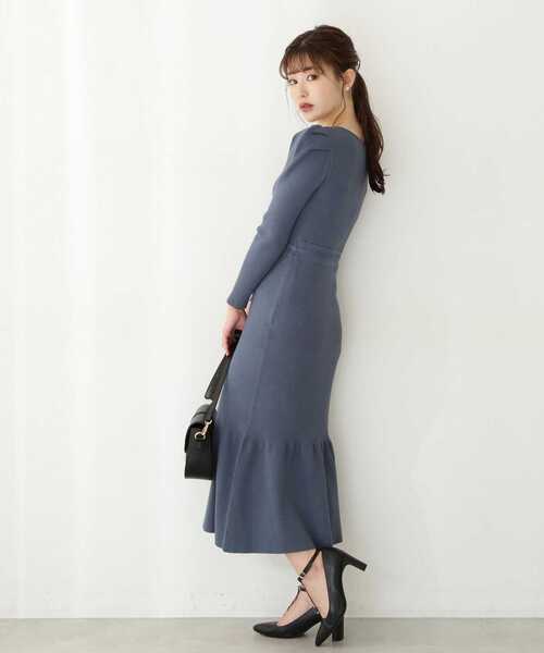 PROPORTION BODY DRESSING（プロポーションボディドレッシング）の「マーメイドビット付きニットワンピース / 1212240008（ワンピース・レディース・ブルー/ベージュ/パープル/ダークグレー・SMALL/MEDIUM）」の18枚目の写真